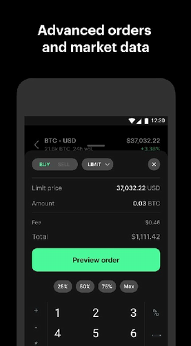 Coinbase Wallet交易界面