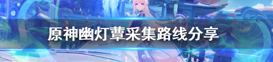 原神幽灯蕈位置采集路线