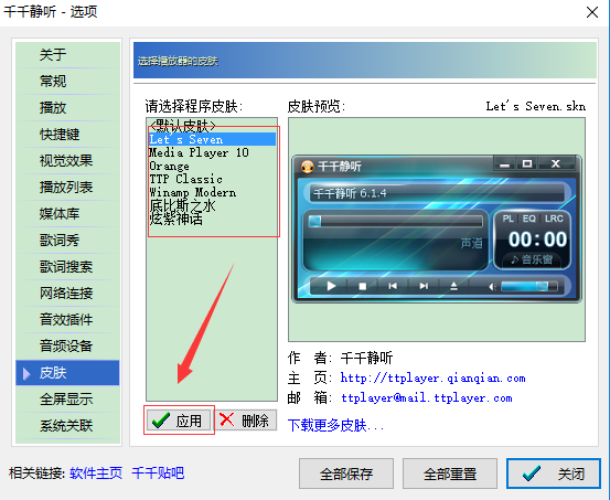 皮肤设置